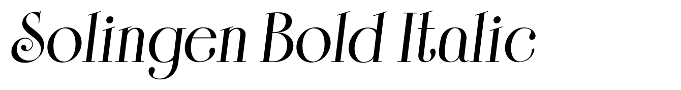 Solingen Bold Italic